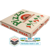 20 x 20 x 4 Pizza Kutusu Beyaz  